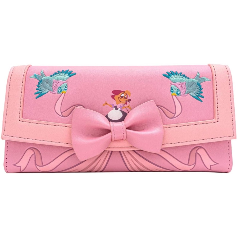 Loungefly Cinderella wallet pink mice NWT Disney